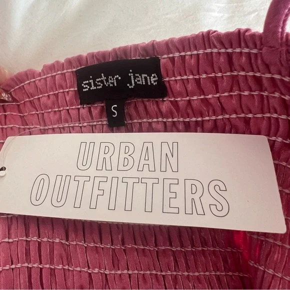 Sister Jane Pink Smocked Satin Mini Dress - Picture 7 of 15